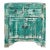 Oriental Distressed Teal Blue Green End Table Nightstand Chest For Sale