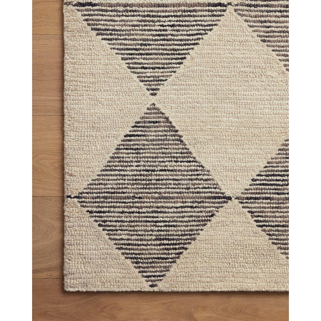 2020s Chris Loves Julia x LoloiFrancis Beige / Charcoal 2'-3" x 3'-9" Accent Rug For Sale - Image 5 of 9