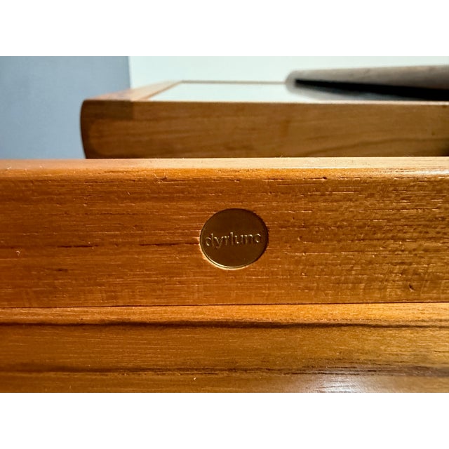 Dyrlund Dyrlund Danish Teak Executive Desk With Rounded Drum Pedestal Base, C. 1970s For Sale - Image 4 of 12