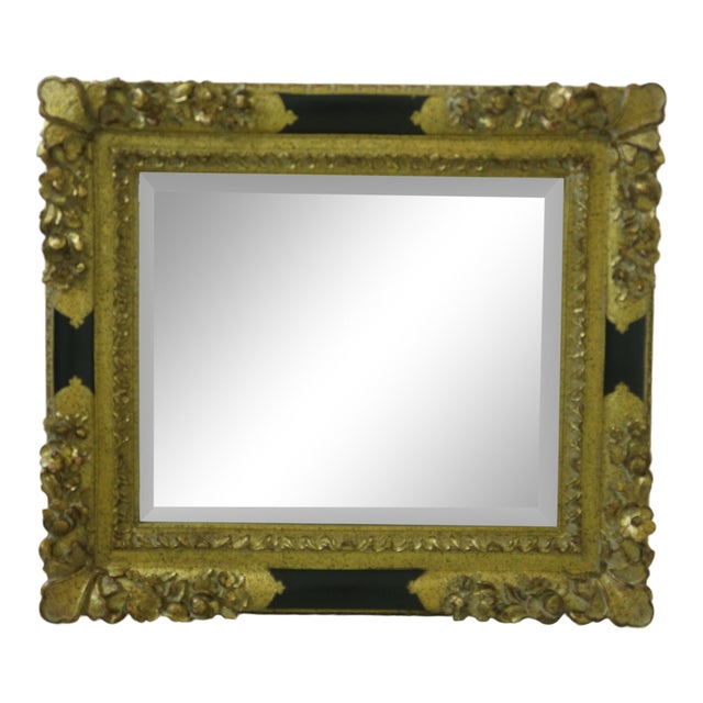 Black & Gold Rectangular Framed Mirror Chairish