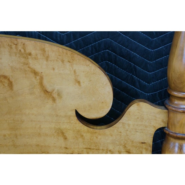 2 Vintage Early American Colonial Style Solid Maple Twin Cannonball Poster Beds For Sale - Image 15 of 18