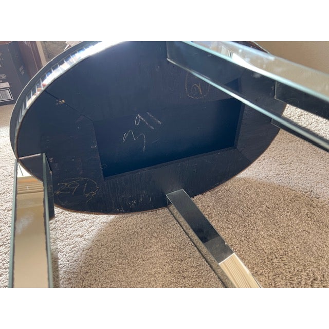 Art Deco Mirrored Demilune Console (1925-1935) For Sale - Image 4 of 5