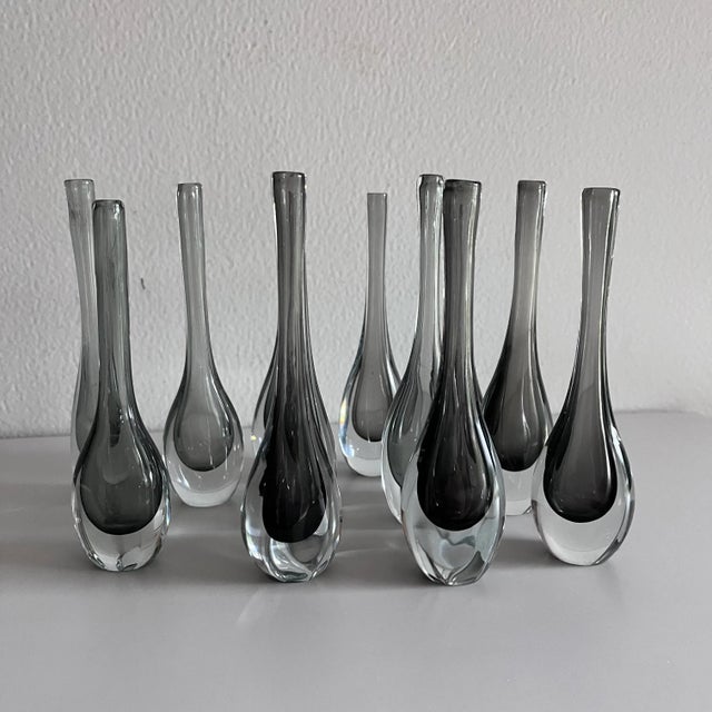 Gray 1960s Mid Century Murano Bud Vase For Sale - Image 8 of 10