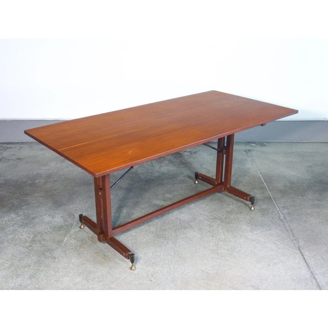 Wood Italian Table in Wood, 1960s For Sale - Image 7 of 9