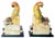 Pair Art Deco Jadeite & Multi-Stone Parrot Bookends For Sale - Image 4 of 18