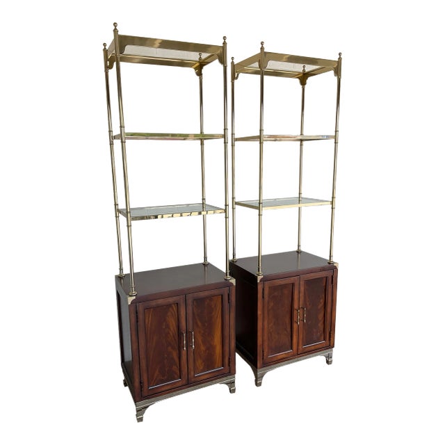 1970s Vintage Thomasville Etagere - a Pair For Sale