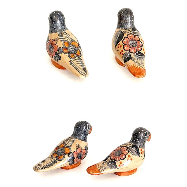 Majolica 1960s Tonalá Mexico Ceramic Bird Figurines, a Pair For Sale - Image 4 of 11