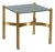Brass Coffee Table with Glass Top, 1970s For Sale