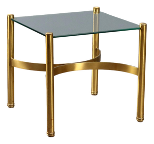 Brass Coffee Table with Glass Top, 1970s