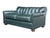 Vintage Dark Green Tufted Leather English Club Loveseat For Sale - Image 10 of 14