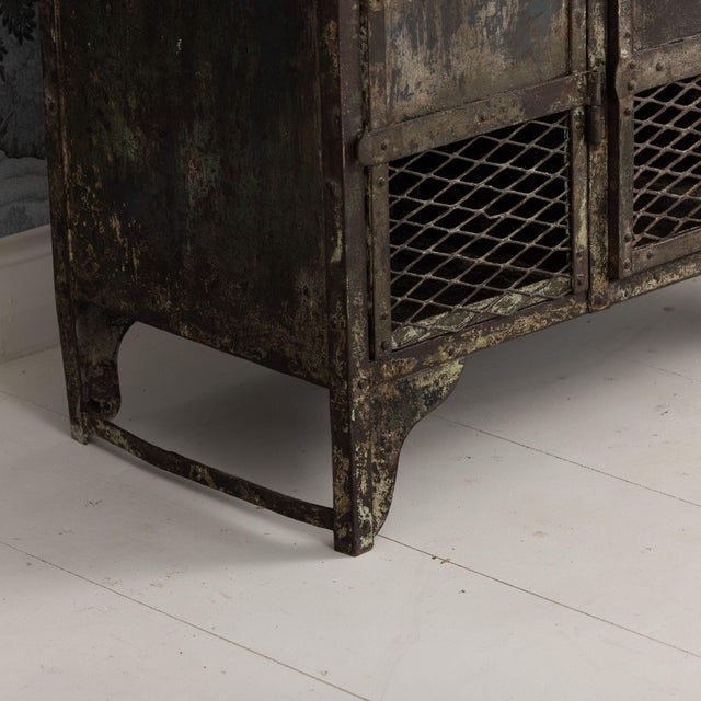Antique French Slate Mine Metal Lockers, Circa 1900 For Sale - Image 10 of 17