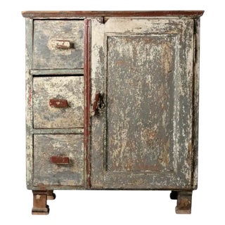 Antique Primitive Farmhouse Cabinet For Sale