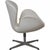 Arne Jacobsen Swan chair upholstered in original white Aura leather from Fritz Hansen. The chair is from 2011 and appears...