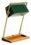 Large Table Lamp with Brass Frame, Teak Base, and Green Lampshade from Temde, 1960s For Sale