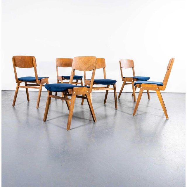 Blue Casala Stacking Upholstered Dining Chair, 1970s For Sale - Image 8 of 13