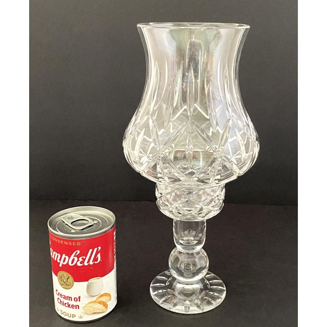 1970's 2 Pc Hurricane Candle Holder & Globe, 24% Lead Crystal by Block Poland For Sale - Image 13 of 14