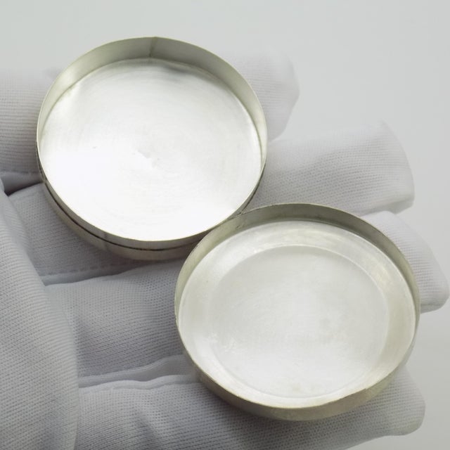 Vintage Italian Handmade 925 Sterling Silver Pill Snuff Trinket Box, Alessandria, 1970s For Sale - Image 3 of 17