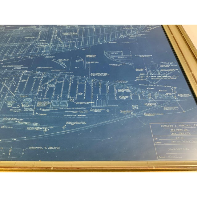 Rare Starling Burgess & Morgan Yacht Blueprint No. 52-06 For Sale - Image 4 of 12