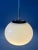 Small white space age mushroom pendant lamp. The mushroom shade is made out of acrylic glass and produces a warm, cosy...