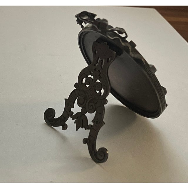 Art Nouveau J. Zasche Signed Porcelain Miniature, Circa 1840 Royal Vienna Porcelain Factory For Sale - Image 3 of 6