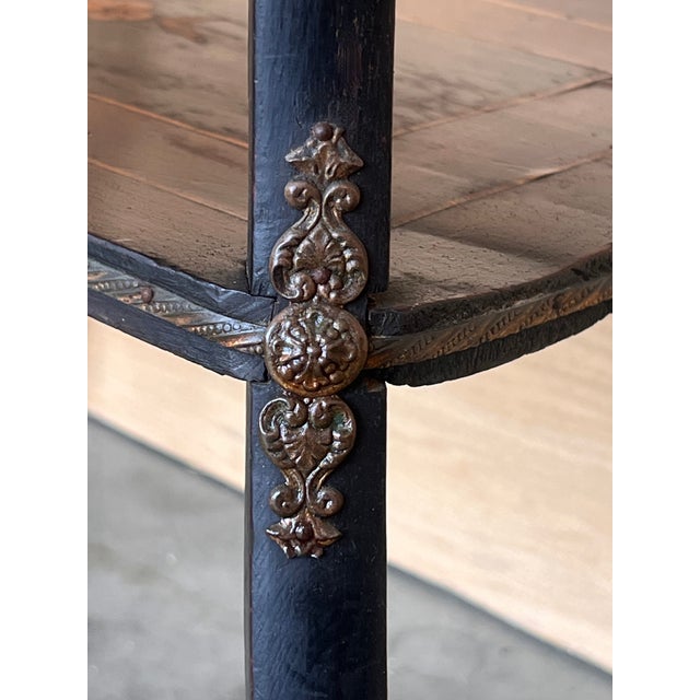 Wood Late 19th Century Sewing Table in Wood Marquetry and Brass, France, 1890s For Sale - Image 7 of 16