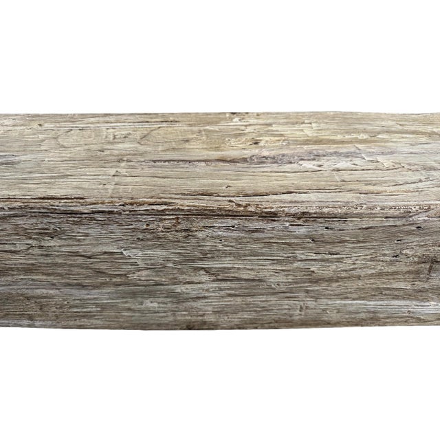 Rustic Salvaged Wood Beam Console Table For Sale In Los Angeles - Image 6 of 7
