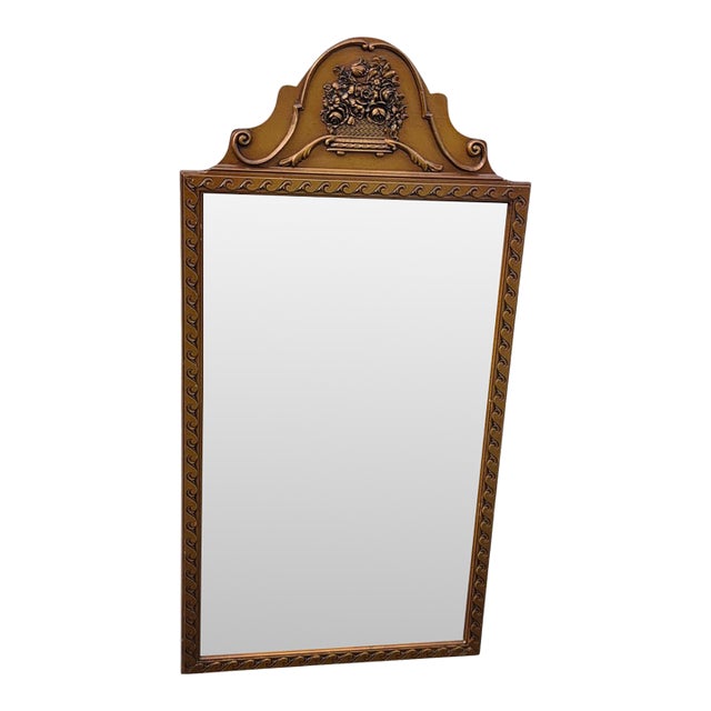 19th Century Hollywood Decorative Italian Gilded Hallway Mirror. For Sale