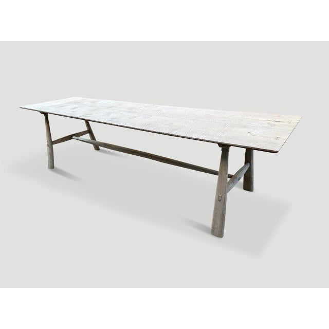 Contemporary Andrianna Shamaris St. Barts Couture Teak Wood Dining Table For Sale - Image 3 of 18