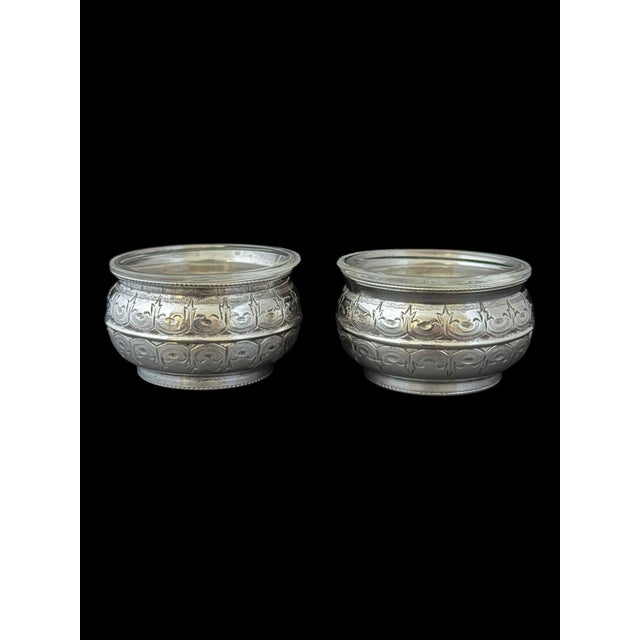 English Sterling Silver Salt Dips/ Cellars, Sheffield, Circa 1886 For Sale - Image 9 of 12