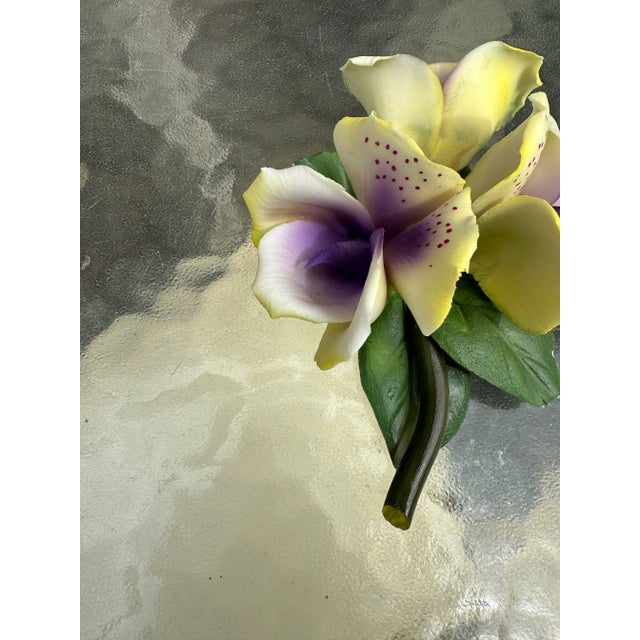 1970s Petite Italian Ceramic Flower For Sale - Image 4 of 8