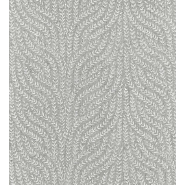 Sample - The House of Scalamandré Willow Vine Embroidery Fabric, French Grey For Sale