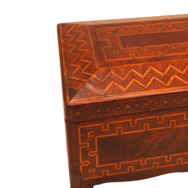 Early 19th Century Inlaid Mahogany Box With Marquetry Detail, English, Ca. 1820 For Sale - Image 11 of 14