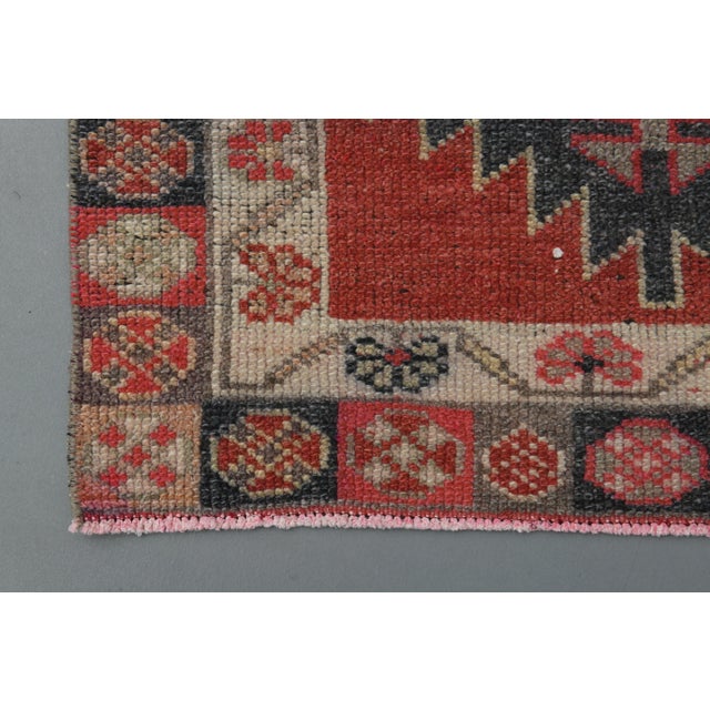 1970s Vintage Turkish Oushak Handmade Wool Cotton Orange Runner Rug For Sale - Image 11 of 11