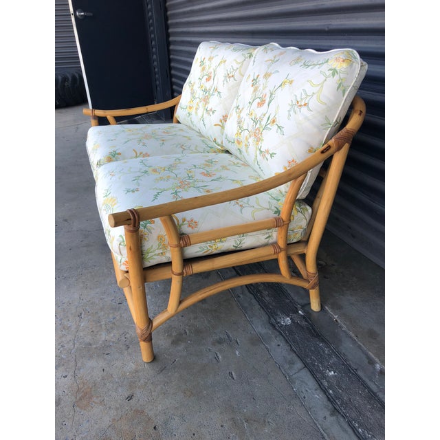 Vintage Rattan Loveseat Chairish