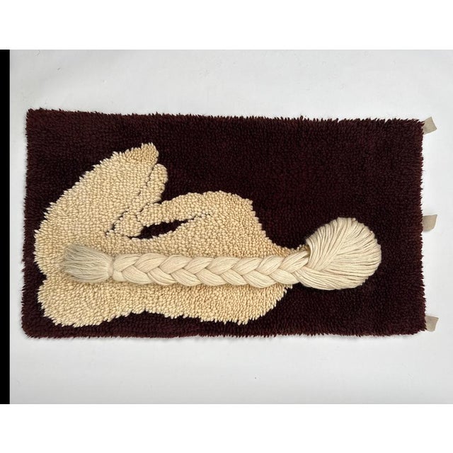 Wool Tapestry of Nude Seated Woman in the style of Don Freedman, 1960s For Sale - Image 6 of 17