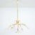 Metal 1950s Italian Brass Flower Chandelier Attributed Stilnovo For Sale - Image 7 of 7