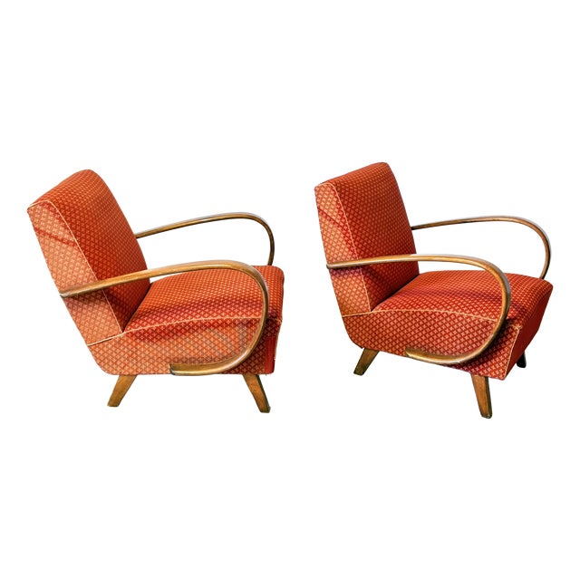 Vintage Armchairs by Jindrich Halabala, 1950s, Set of 2 For Sale
