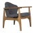 Mid-Century Modern Vittorio Chair with Grey Fabric For Sale - Image 3 of 7