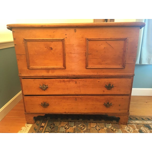 Rustic Antique Pine Blanket Chest With Drawers, 19th Century, Possibly Southern Pine For Sale - Image 3 of 12