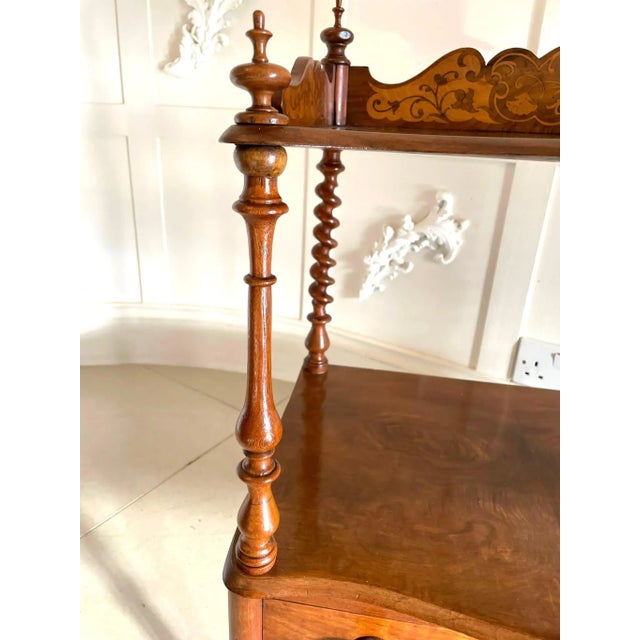Antique Victorian Burr Walnut Inlaid Lamp Table For Sale - Image 11 of 16