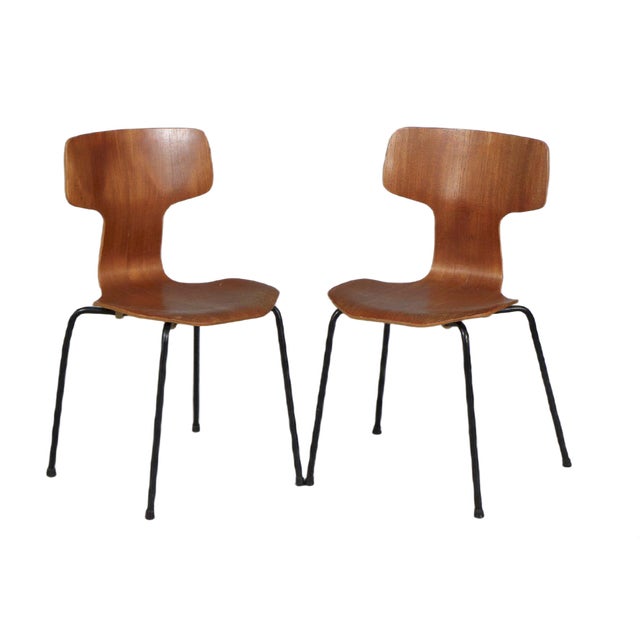 3103 Hammer Chairs by Arne Jacobsen for Fritz Hansen, 1960s, Set of 2 For Sale