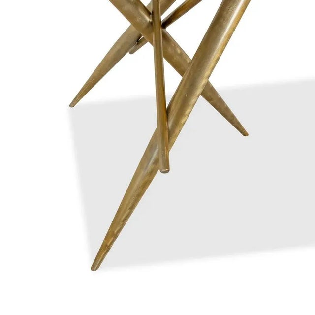 Modern Ohlinda Dining Table in Cream and Gold MDF from Bretz For Sale - Image 3 of 11