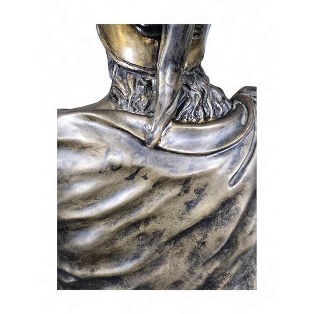 Brown Monumental Roman Bronze Sculpture, 1950 For Sale - Image 8 of 18
