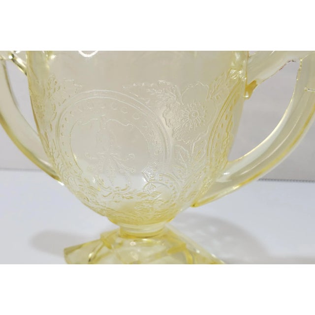 1930s Indiana Horseshoe Yellow Footed Open Sugar For Sale - Image 9 of 12