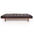 1960s Vintage Mid-Century Modern Teak Daybed in Black Tufted Leather For Sale - Image 5 of 7