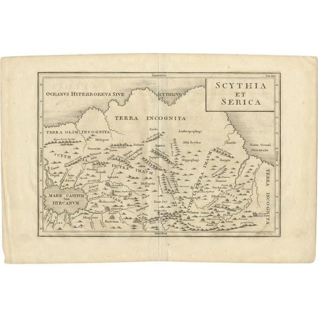 Late 18th Century Antique Map of the Region Between the Caspian and the Sea of China by Toms, 1799 For Sale - Image 5 of 5