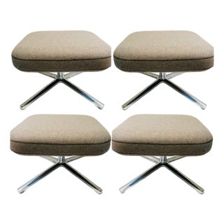 Four (4) Mid Century Modern Stools For Sale