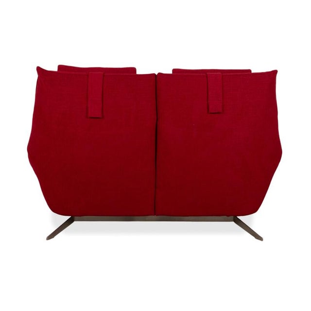 Evita Fabric Two-Seater Red Sofa from Koinor For Sale - Image 11 of 13