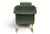 Vintage Hollywood Regency Neoclassical Giltwood Scroll-Arm Bench in Green Velvet For Sale - Image 9 of 12