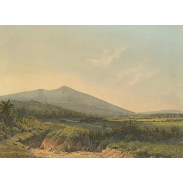 After Salm, Mountain Landscape Near Kedong Badak, Java, Lithograph, 1872 For Sale - Image 4 of 10
